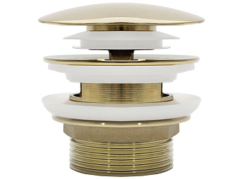 Донный клапан для ванны Rea клик-клак Gold W2004 универсальный