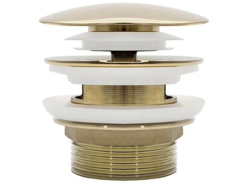 Донный клапан для ванны Rea клик-клак Gold W2004 универсальный