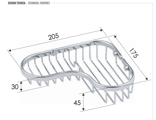 Мыльница угловая Remer RB273CR