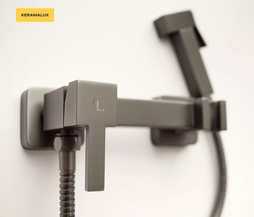 Гигиенический душ CeramaLux DBS/008 вороненая сталь
