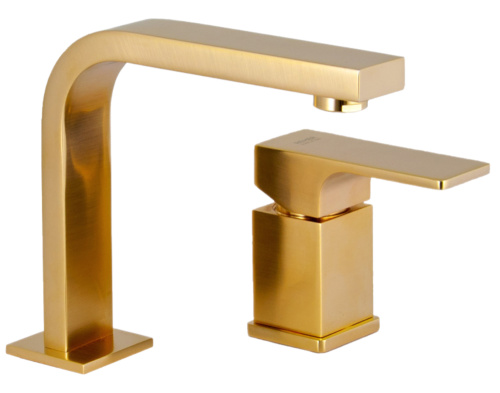 Смеситель для раковины Remer Absolute AU57BG, золото брашированное