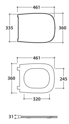 Сиденье с системой soft close Globo Genesis GN020BI