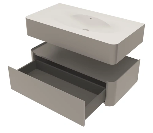 Тумба подвесная Vincea Caprise VMC-4CA100MLG светло-серый матовый