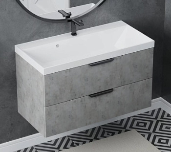 Тумба подвесная Vela Мира 90П под Classica (Бетон Чикаго) TU63475