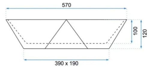 Умывальник Rea Vegas Granit Shiny U5602