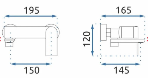 Смеситель для ванны Rea Storm Chrome B6204