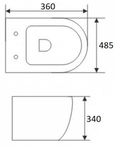 Унитаз подвесной Ceramalux B2330