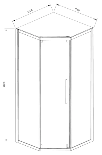 Душевой уголок Vincea Show VSP1-4SH100CLB