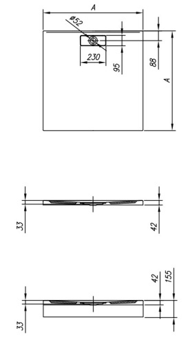 Душевой поддон Kolpa-san Drop 90x90 986680