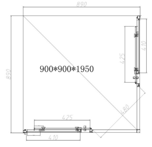 Душевой уголок Vincea Slim-N VSS-4SN900CLG