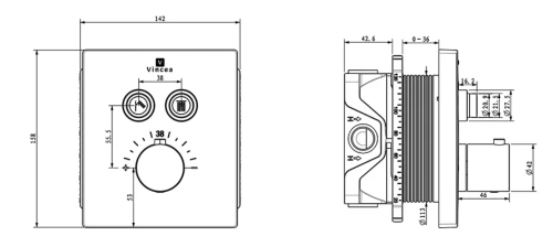 Смеситель для душа Vincea VSCV-321TGM
