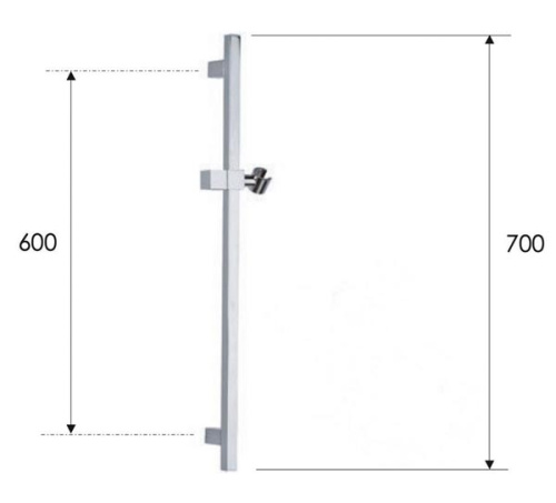 Душевая стойка 70 см Remer 317SNO, черный матовый