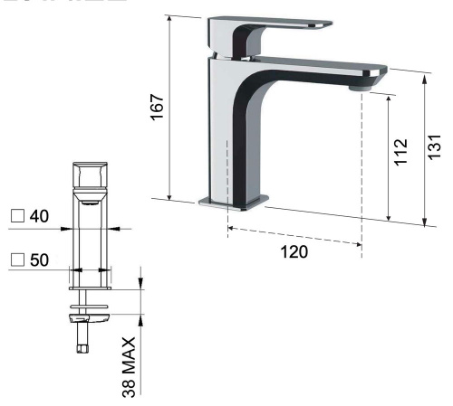 Смеситель для раковины Daniel Tiara TA606NDP