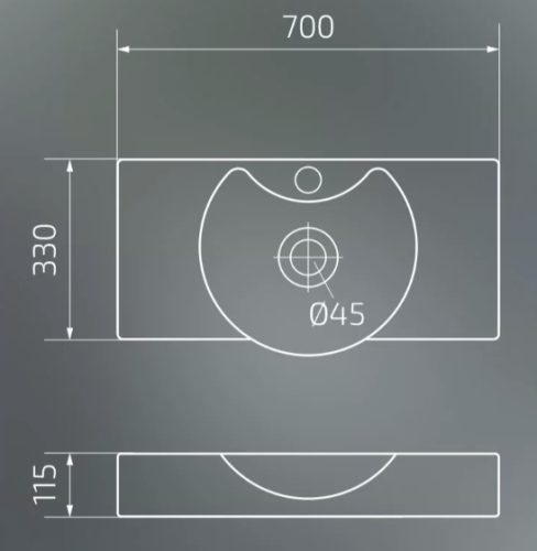 Умывальник Gid Str4280c