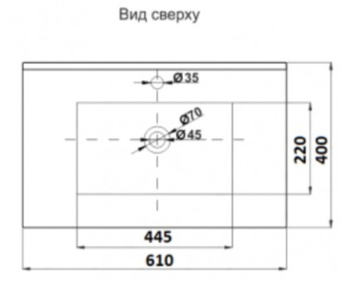 Тумба подвесная Vela Мира 60П под CeramaLux TU27098