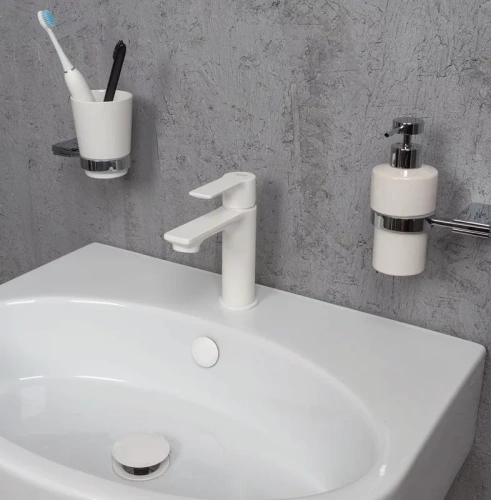 Смеситель для раковины Remer Energy EY12BO, белый матовый