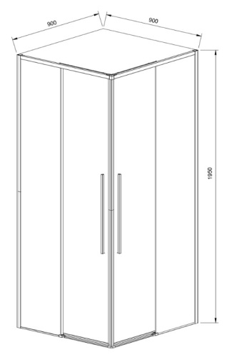 Душевой уголок Vincea Slim-N VSS-4SN900CLG