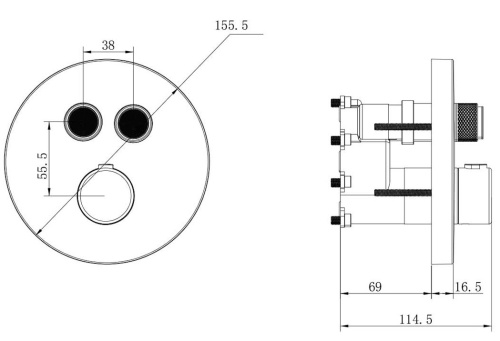 Душевая система Vincea Inspire VSFW-3I22MT5MB