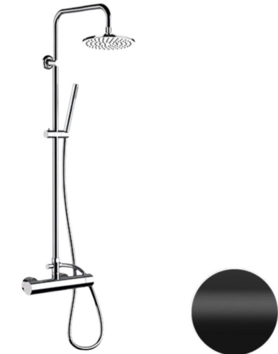 Душевая система Remer Minimal N37RX7MMM20NO, черный матовый