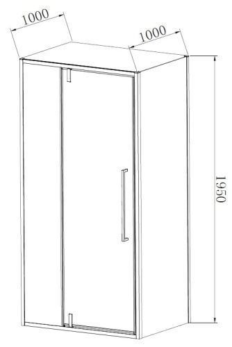 Душевой уголок Vincea Slim-N VSR-4SNP1012CLB
