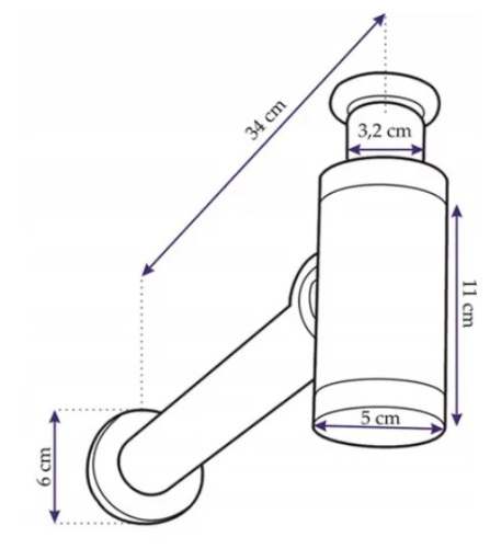 Сифон с донным клапаном универсальным Rea Gold matt A8586