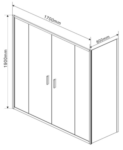 Душевой уголок Vincea Garda VSR-1G28017CH