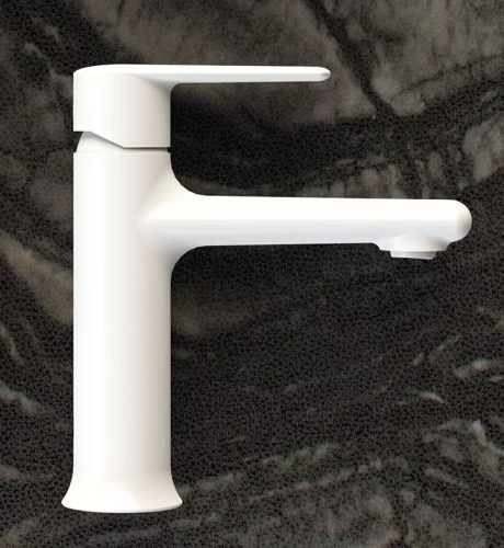 Смеситель для раковины Remer Vanity V12BO, белый матовый