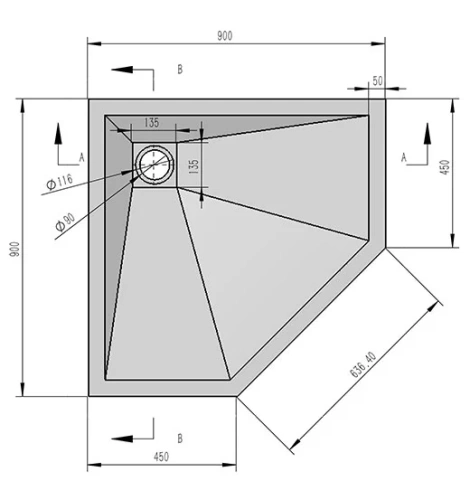Душевой поддон Vincea VST-4SP9090C