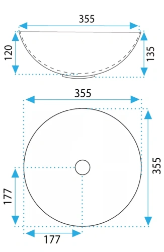 Умывальник Rea Stella Aiax Shiny U9088