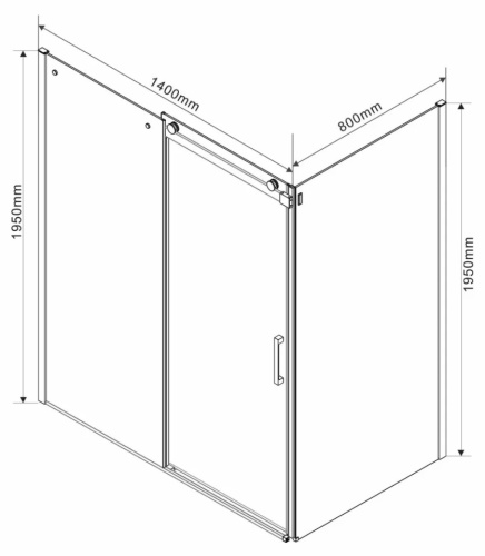 Душевой уголок Vincea Como VSR-1C8014CL