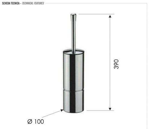 Ёршик настенный/напольный Remer RB465XV, сталь