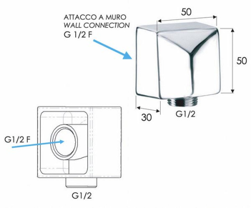 Шланговое подключение для душа Remer 309S