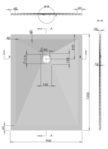 Душевой поддон Vincea VST-4SR9012W