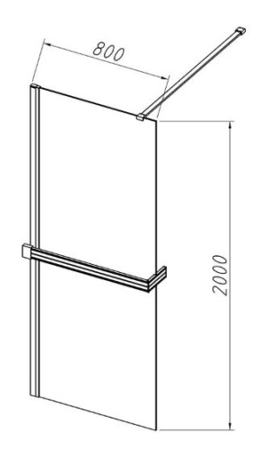 Душевая стенка Vincea Walk-In HR VSW-4HR800CGG