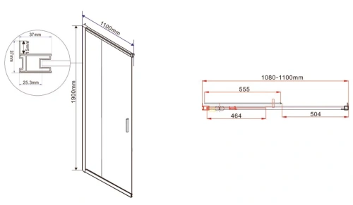 Душевой уголок Vincea Garda VSS-1G9011CLGM