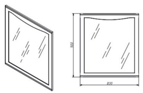 Зеркало Caprigo Torino 85 34631-L661