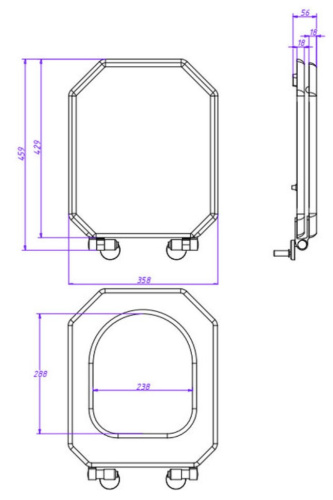 Сиденье для унитаза Caprigo Tempo KFe-47B-B231