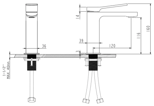 Смеситель для раковины Nemo Prima NM-1311-CR chrome
