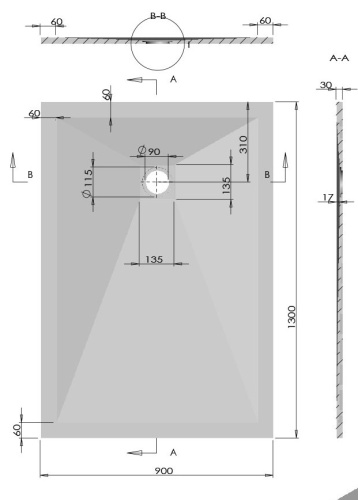 Душевой поддон Vincea VST-4SR9013A