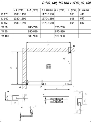 Душевая дверь Kolpa-San Andromeda D 140 silver brill transparent 516550