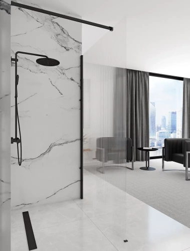 Душевая стенка Rea Aero Intimo black matt 120x200 K4122