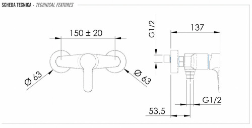 Смеситель для душа Remer Winner W33