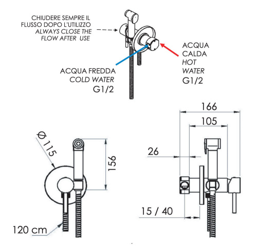 Гигиенический душ Remer X Style X65WBO, белый матовый