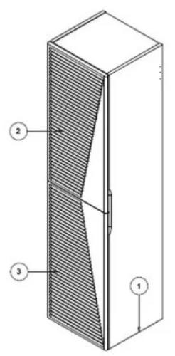 Пенал подвесной Caprigo Modo Terza 35 35651L-SF046