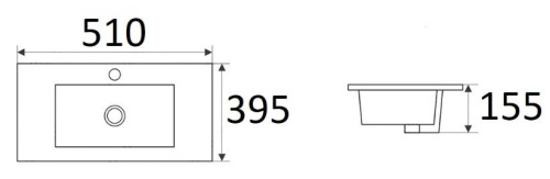 Умывальник CeramaLux 9393-50
