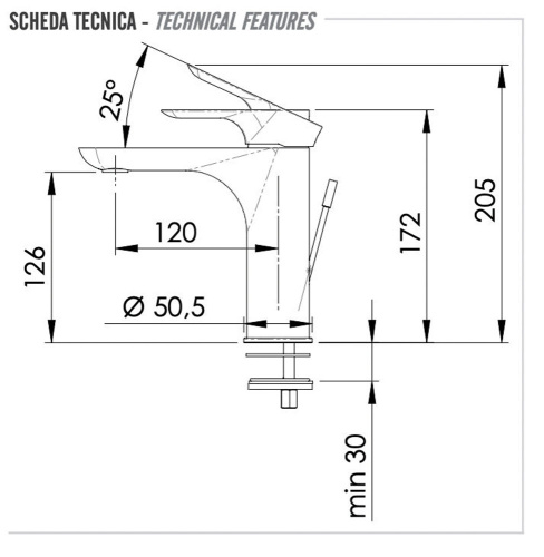 Смеситель для раковины Remer Infinity I10NO, черный матовый