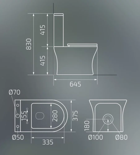 Унитаз напольный Gid Tn2126
