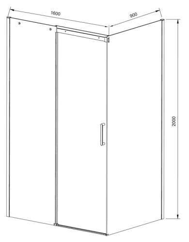 Душевой уголок Vincea Dice VSR-4D9016CLB