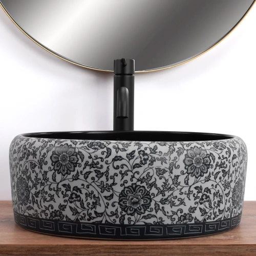 Умывальник Rea Florisa black matt U3307