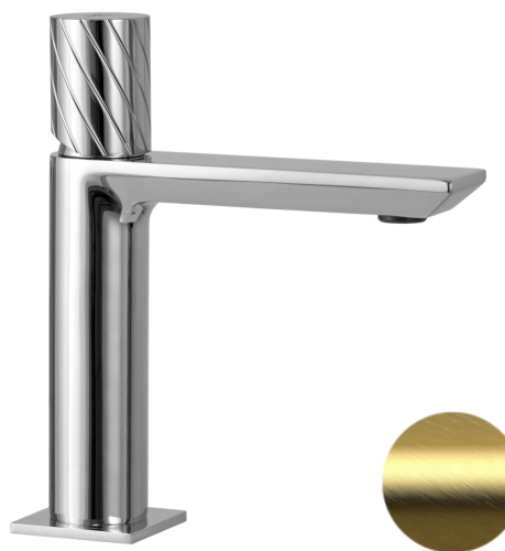 Смеситель для раковины Remer Edge EG710BG, золото брашированное